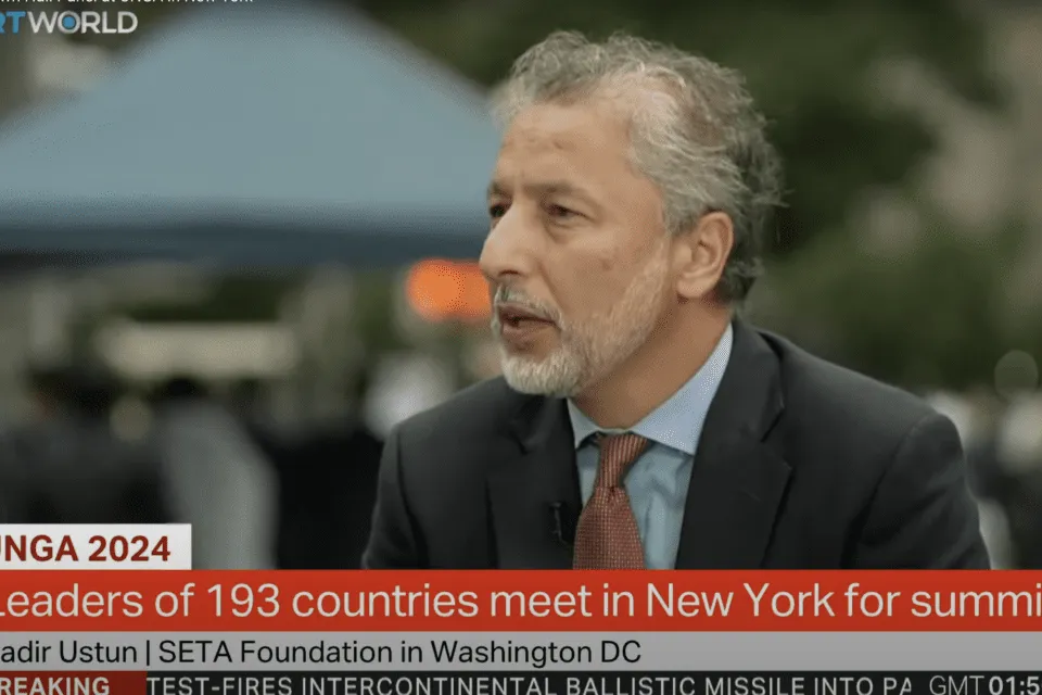 Kadir Ustun joined TRT World's Town Hall Panel at UNGA in New York