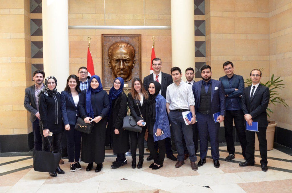 Students at the Turkish Embassy in Washington, D.C.